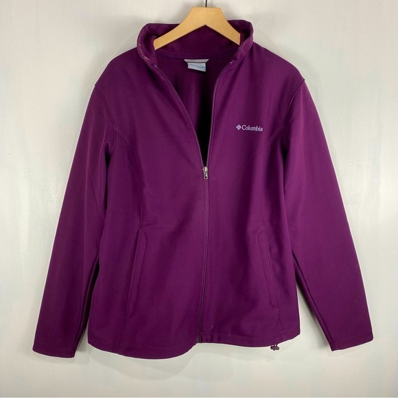 Columbia Kruser Ridge SoftShell Zip Up Winter Snow Jacket Coat Purple Size XL - Picture 1 of 6